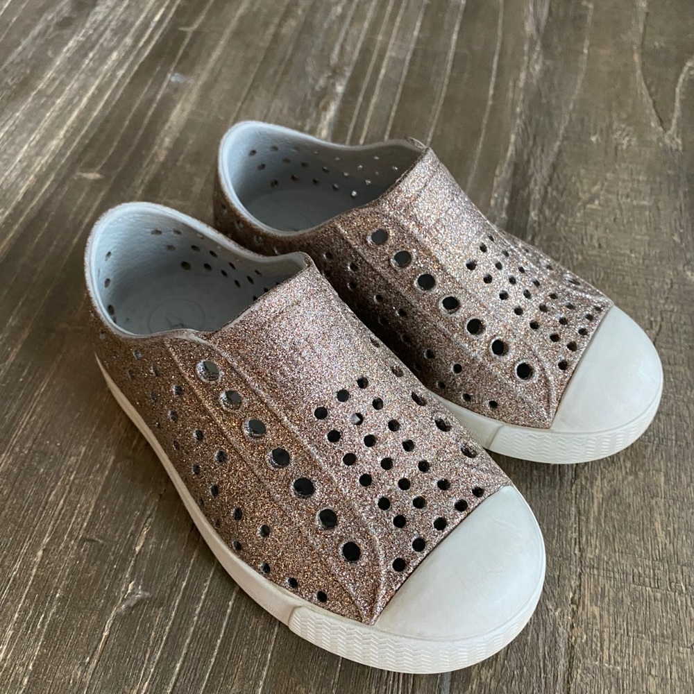 COPY - Rose gold glitter native shoes
